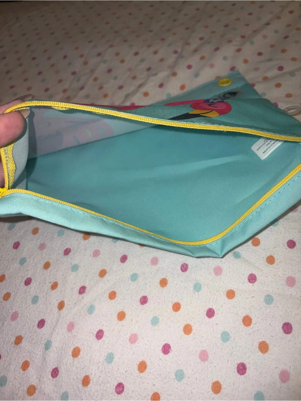 NWT Studio C Flamingo Zipper Binder Pencil Pouch + New 4 Pc Emoji Eraser Set